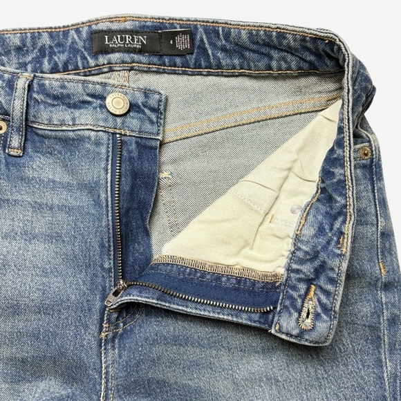 Lauren Ralph Lauren Black Label Mid Rise Straight Leg Jeans Size 4 (4x32) NWOT - Picture 10 of 14